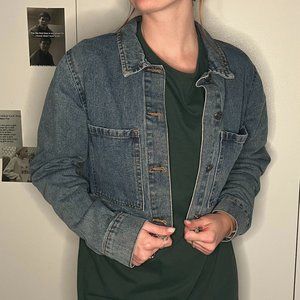 Cropped Denim Jacket - MudPie, Small